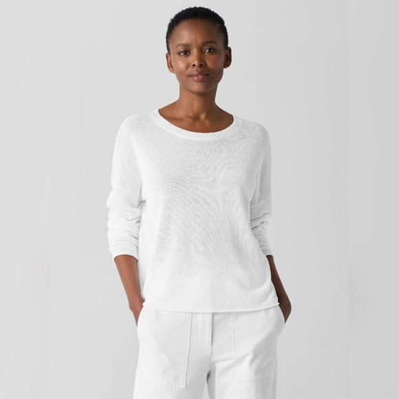 Eileen Fisher Tops - Organic Linen Cotton‎ Cord Crew Neck Top